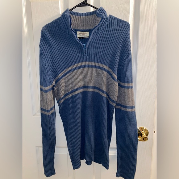 Men’s sweater with zipper V neck - Picture 1 of 2